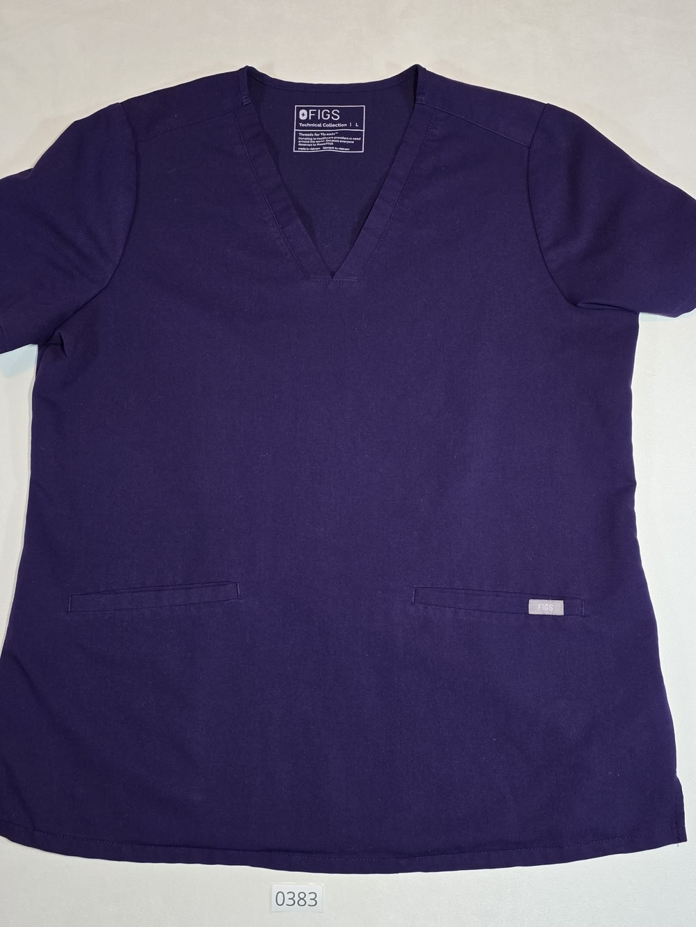 Figs Casma Scrub Top In Purple Jam, Sz. Large